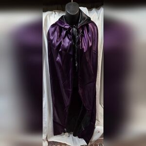 Elegant Purple Satin Cape